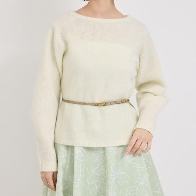 ロペ（ROPE’）/カシミアウールナイロンボートネックニット