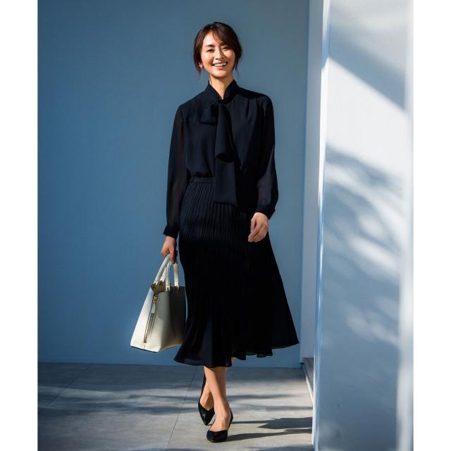 ロペ（ROPE’）/ジョーゼットシフォンプリーツワンピース・25AW