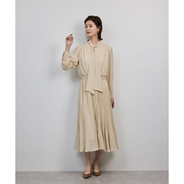 ロペ（ROPE’）/ジョーゼットシフォンプリーツワンピース・25AW