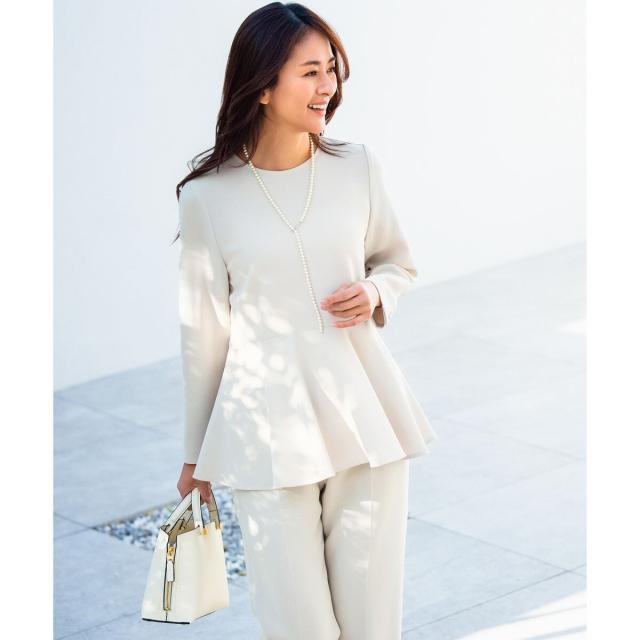 トリアセダブルクロスウエストコンシャスワンピース サイズ38 トリアセ