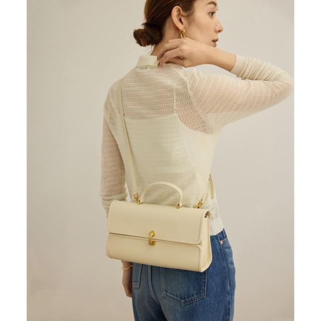 ロペ（ROPE’）/フラップワイドレザーハンドバッグ