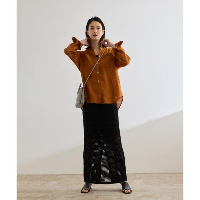 ロペ（ROPE'）/【洗える】ヨーロピアンリネンベーシックシャツ/一部