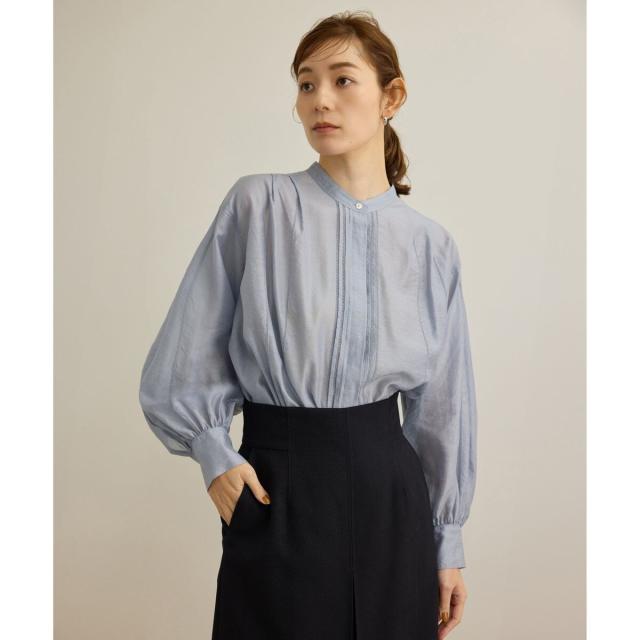 ロペ（ROPE’）/【洗える】キュプラシルク パプスリーブシアーブラウス