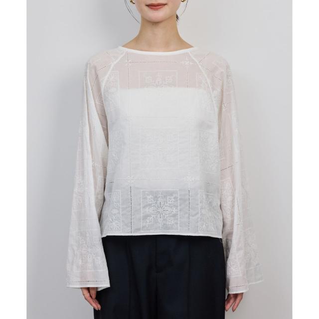 ロペ（ROPE'）/コットンエンブロイダリーレース刺繍ブラウスの通販はau