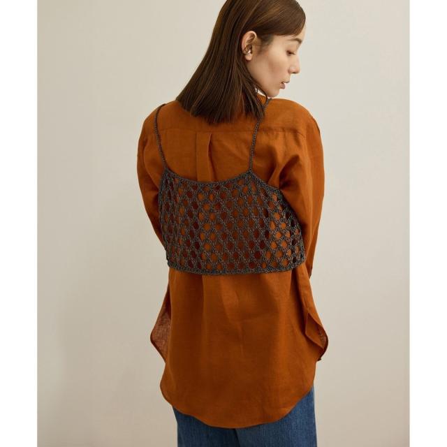 ロペ（ROPE’）/ラメコードメッシュキャミソール/洗える