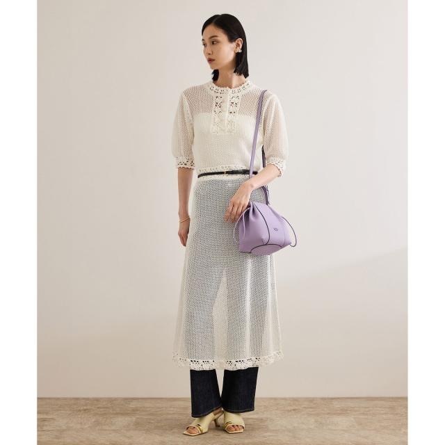 ロペ（ROPE’）/クロシェニットワンピース/洗える