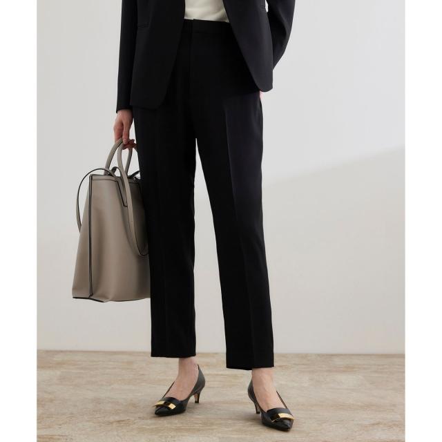 ロペ（ROPE’）/トリアセバックサテン テーパードパンツ【オフィス/通勤/セットアップ対応】/洗える