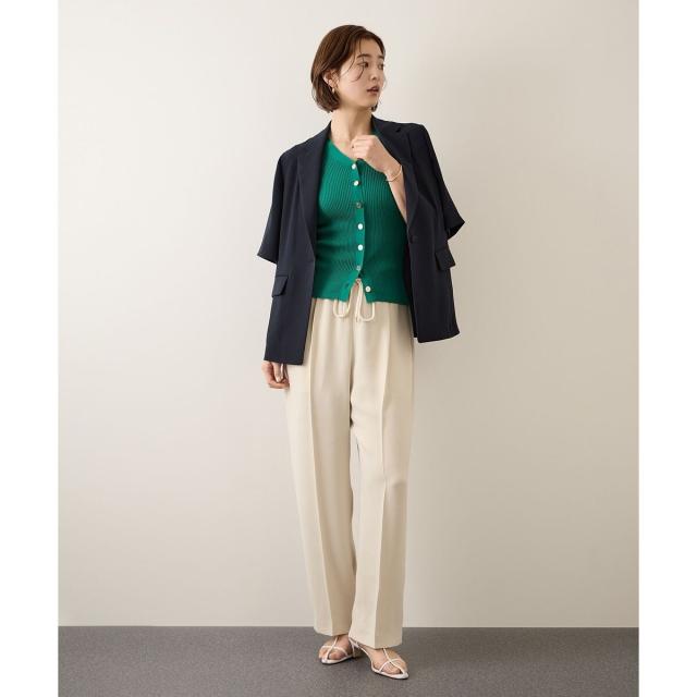ロペ（ROPE’）/【洗える・カセット服・新色追加】トリアセバックサテン ハーフスリーブジャケット/セットアップ対応_7