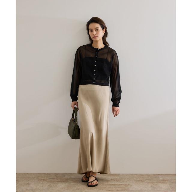 ロペ（ROPE'）/【洗える】LEVITAクルーネックシアーカーディガン