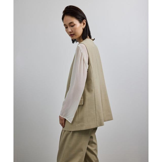 ロペ（ROPE’）/【洗える】ウール混ツイル ジレベスト/セットアップ対応【WEB・一部店舗限定】_4