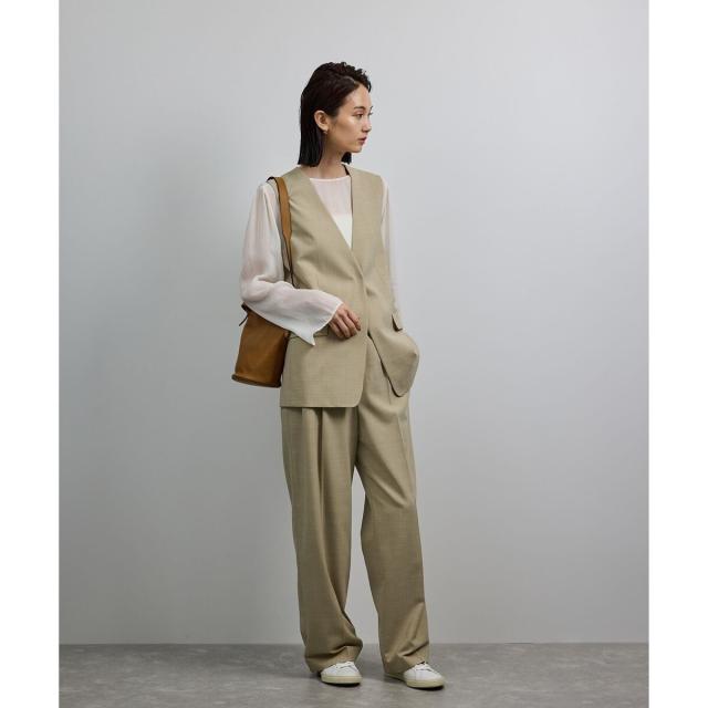 ロペ（ROPE’）/【洗える】ウール混ツイル ジレベスト/セットアップ対応【WEB・一部店舗限定】_7