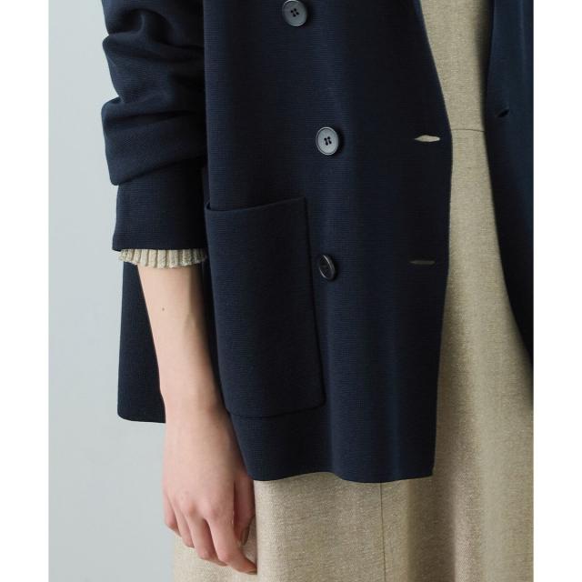 ロペ（ROPE'）/ミラノリブ ニットダブルジャケット/イージーケアの通販