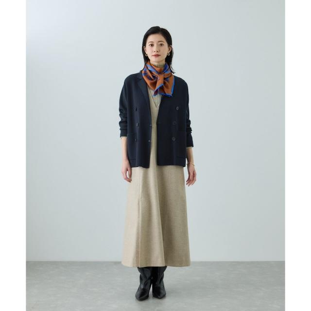 ロペ（ROPE'）/ミラノリブ ニットダブルジャケット/イージーケアの通販