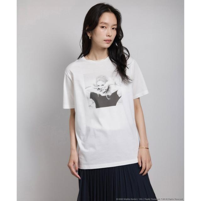 ロペ（ROPE’）/【Brigitte Bardot×ROPE’・コラボ】プリント半袖T−shirt【洗える・洗濯耐久性