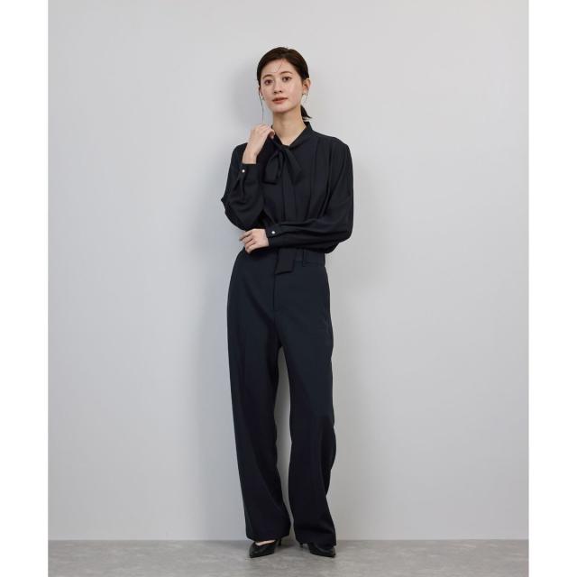 ロペ（ROPE’）/トリアセダブルクロス ストレートワイドパンツ/イージーケア・セットアップ対応・25AW_18