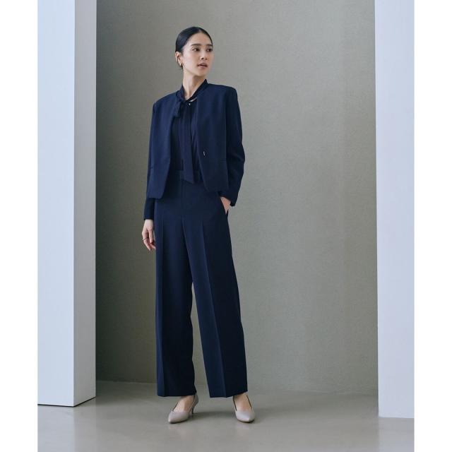 ロペ（ROPE’）/トリアセダブルクロス クルーネックジャケット/イージーケア・セットアップ対応・25AW_1