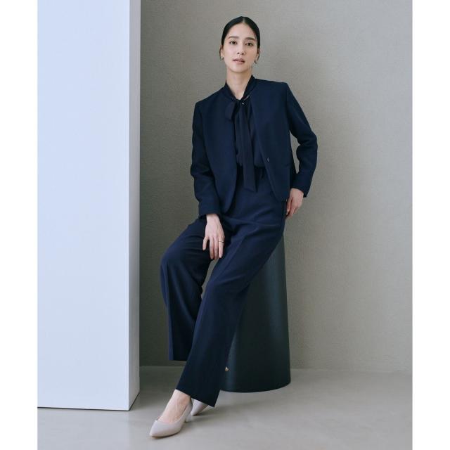 ロペ（ROPE’）/トリアセダブルクロス クルーネックジャケット/イージーケア・セットアップ対応・25AW_3