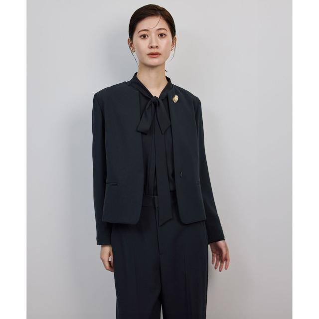 ロペ（ROPE’）/トリアセダブルクロス クルーネックジャケット/イージーケア・セットアップ対応・25AW_5