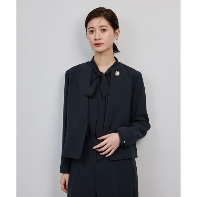 ロペ（ROPE’）/トリアセダブルクロス クルーネックジャケット/イージーケア・セットアップ対応・25AW_9