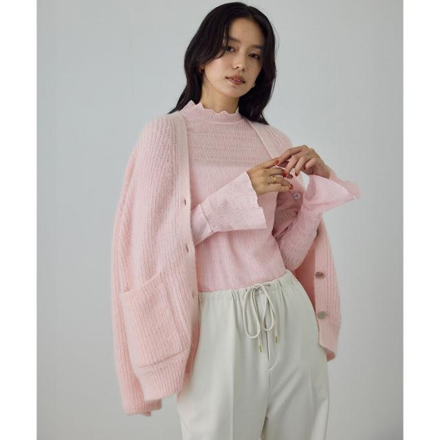 ロペ（ROPE’）/ボタニカルダイフレアスリーブハイネックカットソー/イージーケア・アンサンブル対応