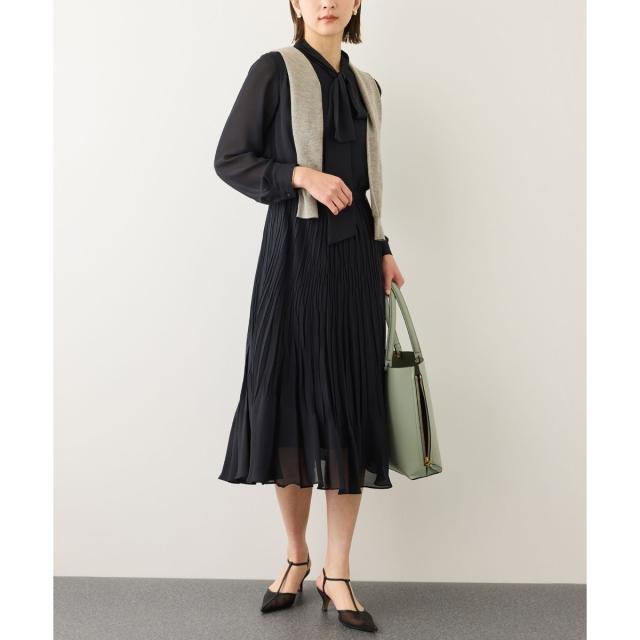 ロペ（ROPE’）/ジョーゼットシフォンプリーツワンピース/26SS