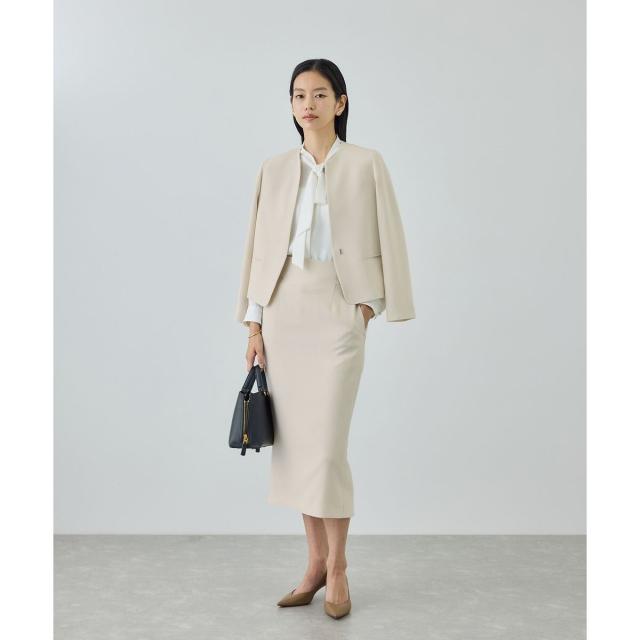 ロペ（ROPE’）/トリアセダブルクロス クルーネックジャケット/セットアップ対応・イージーケア・26SS_5