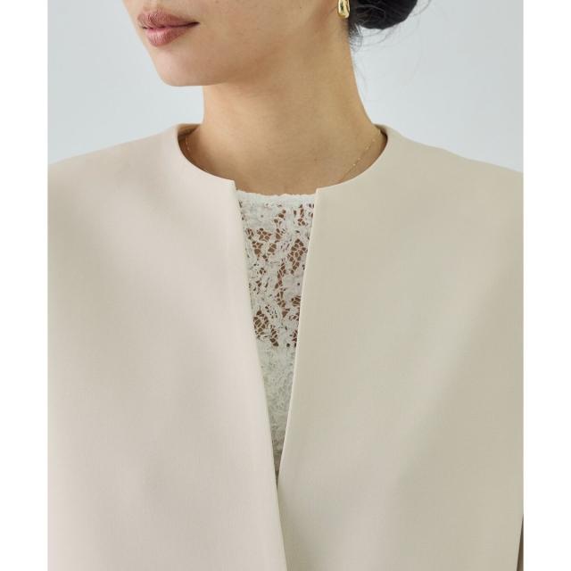 ロペ（ROPE’）/トリアセダブルクロス クルーネックジャケット/セットアップ対応・イージーケア・26SS_18