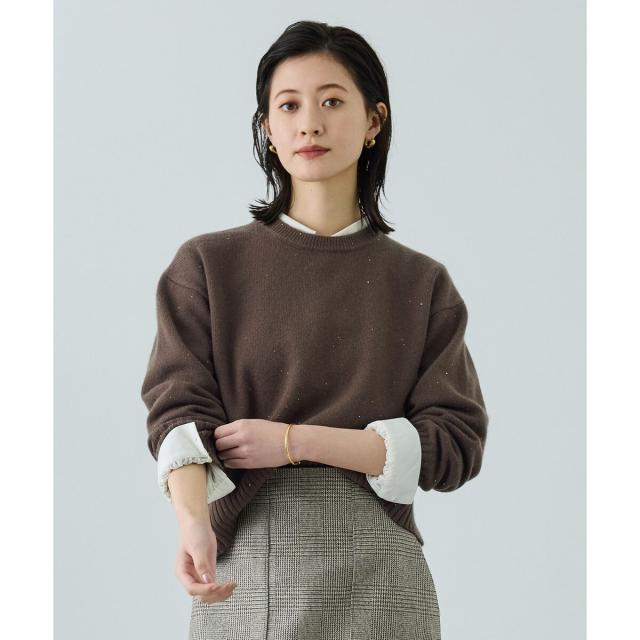 ロペ（ROPE’）/スーパーファインメリノウールスパンコールニット_9