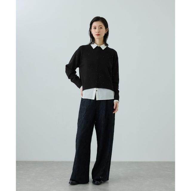 ロペ（ROPE’）/スーパーファインメリノウールスパンコールニット_15