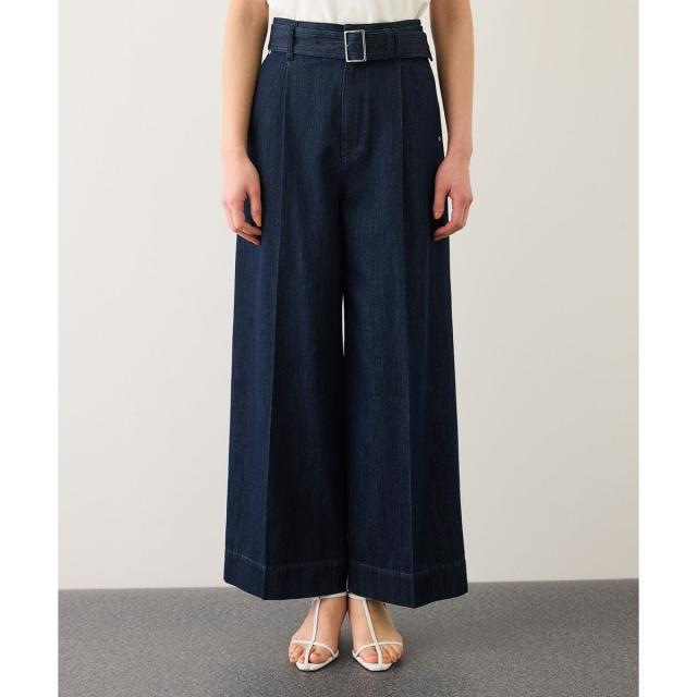 【NEW】ロペ（ROPE’）/ライトテンセルデニムベルテッドワイドパンツ_12