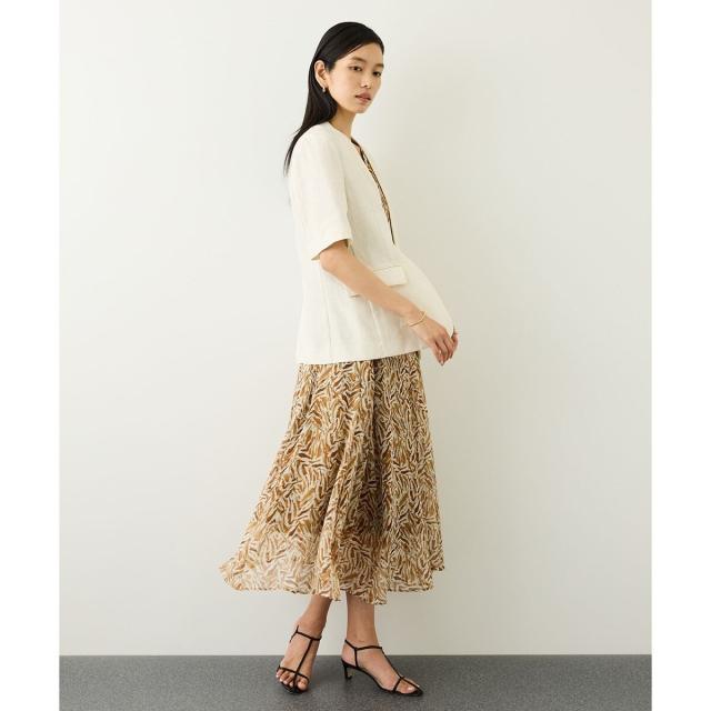 ロペ（ROPE’）/リネンハーフスリーブノーカラージャケット_10