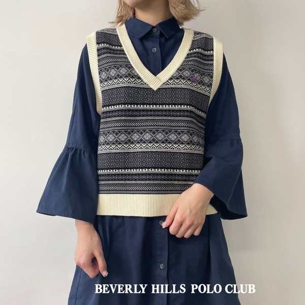 179/WG（179/WG）/【BEVERLY HILLS POLO CLUB】ジャガードベストの通販はau PAY マーケット Brand  Square by OIOI （ブランドスクエアbyマルイ） au PAY マーケット－通販サイト