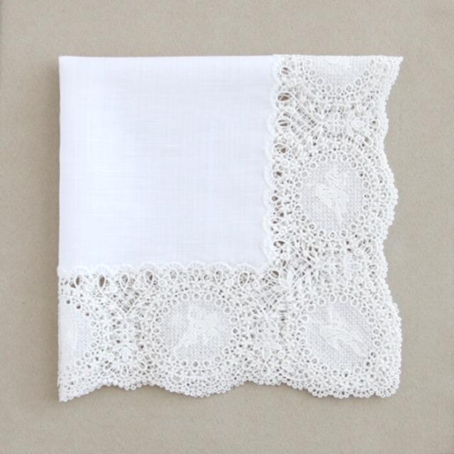 ブルーミング（BLOOMING）/【約41×41cm】ブライダル レースハンカチ