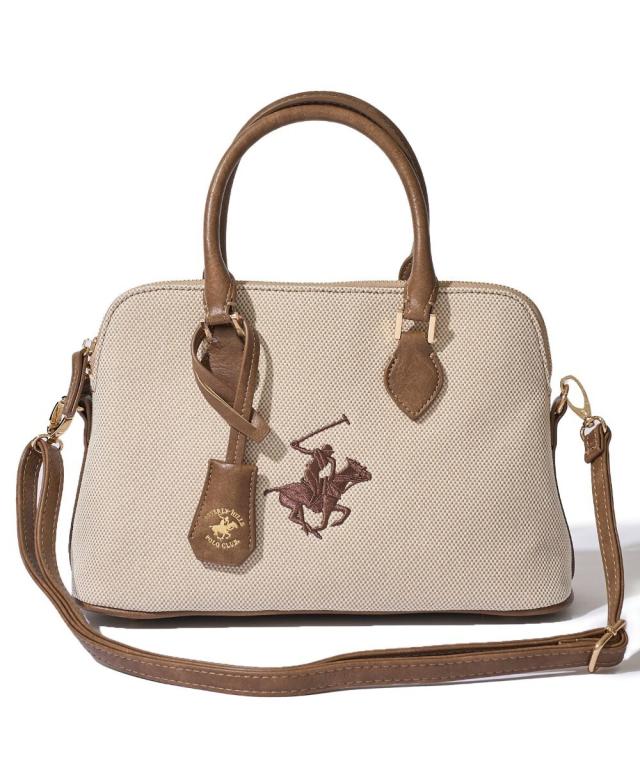 アドポーション（ADPOSION）/【Beverly Hills PoloClub】ポニーロゴ刺繍 エルガリー生地バッグ アドポーション（ADPOSION）/【Beverly Hills PoloClub】ポニーロゴ