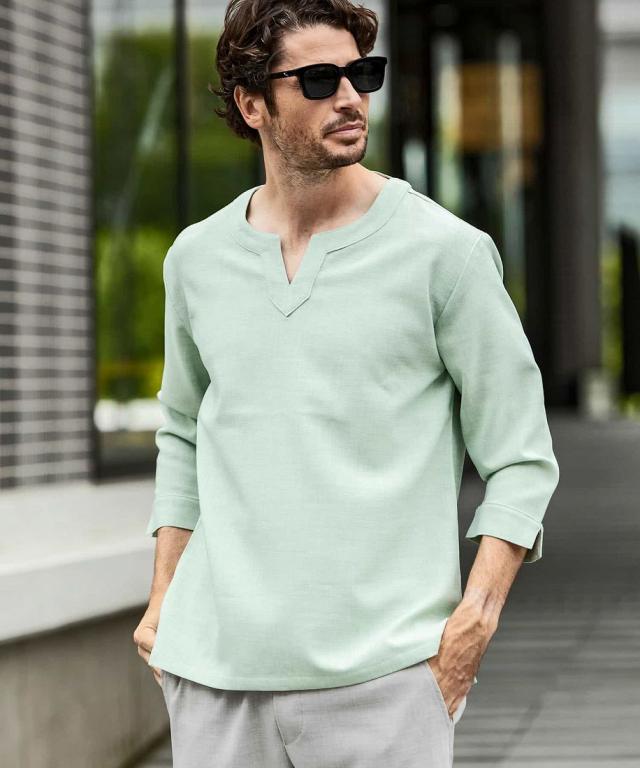 Zephyren ゼファレン CHECK SHIRT S/S - Resolve - GREEN