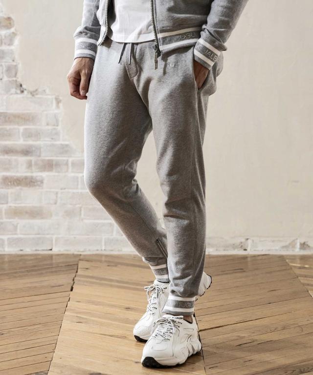 ウノピゥウノウグァーレトレ リラックス（1PIU1UGUALE3 RELAX）/1PIU1UGUALE3 RELAX ラインストーンジップロゴパンツ