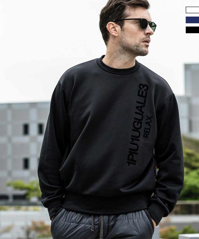 ウノピゥウノウグァーレトレ リラックス（1PIU1UGUALE3 RELAX）/1PIU1UGUALE3 RELAX ポーラテック縦ロゴプルオーバー