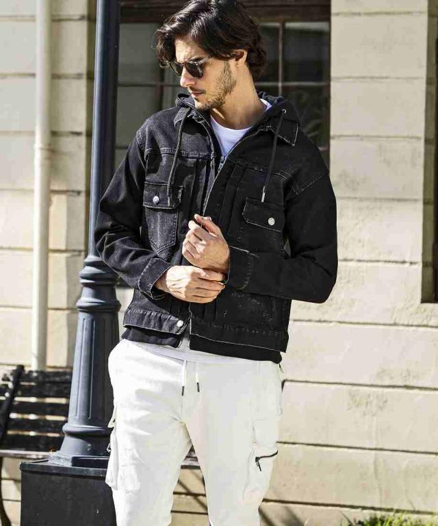 【NEW】ウノピゥウノウグァーレトレ リラックス（1PIU1UGUALE3 RELAX）/1PIU1UGUALE3 RELAX デニムジャケットフーディー