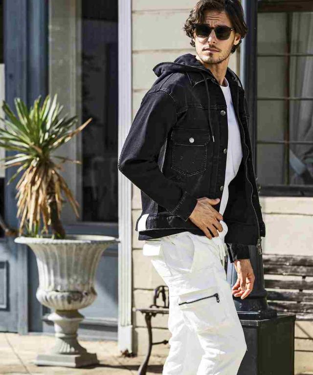 【NEW】ウノピゥウノウグァーレトレ リラックス（1PIU1UGUALE3 RELAX）/1PIU1UGUALE3 RELAX デニムジャケットフーディー