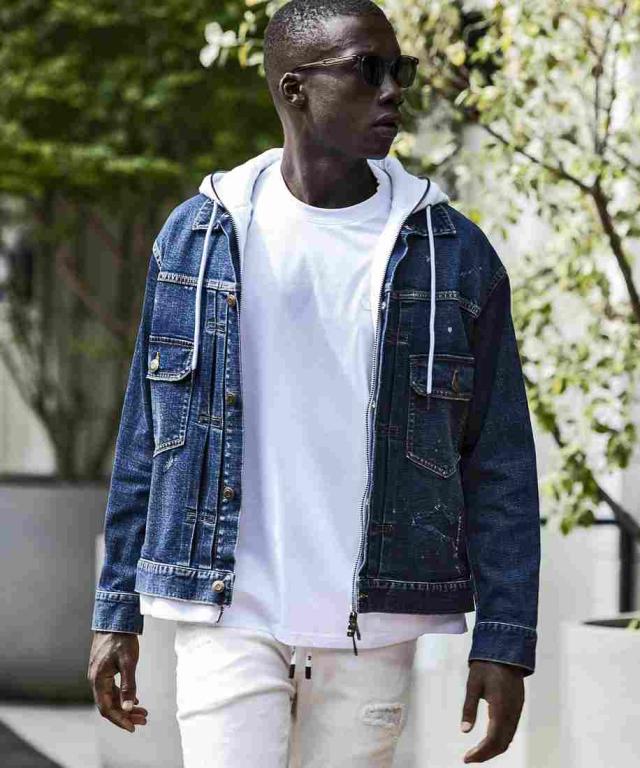 【NEW】ウノピゥウノウグァーレトレ リラックス（1PIU1UGUALE3 RELAX）/1PIU1UGUALE3 RELAX デニムジャケットフーディー