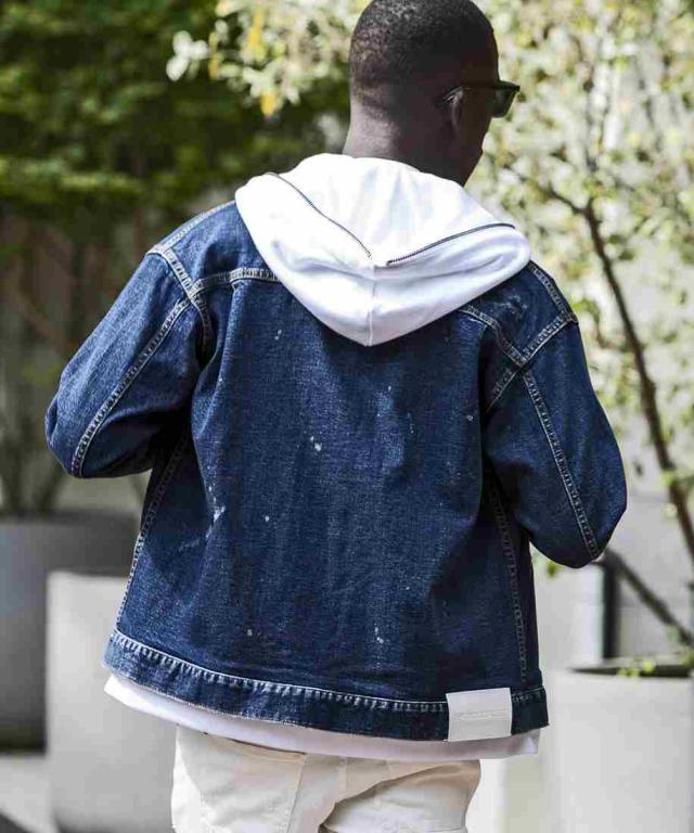 【NEW】ウノピゥウノウグァーレトレ リラックス（1PIU1UGUALE3 RELAX）/1PIU1UGUALE3 RELAX デニムジャケットフーディー