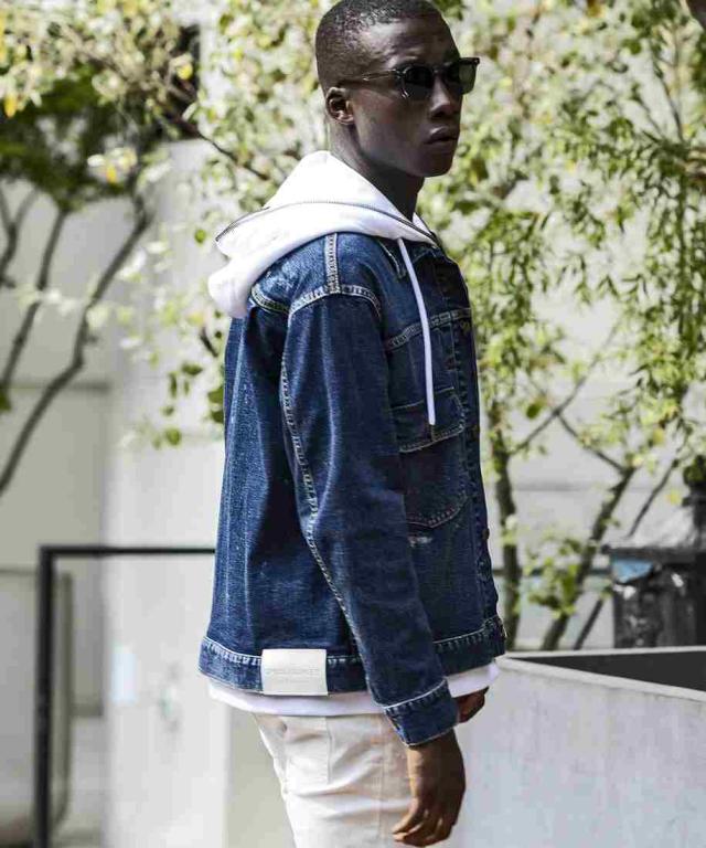 【NEW】ウノピゥウノウグァーレトレ リラックス（1PIU1UGUALE3 RELAX）/1PIU1UGUALE3 RELAX デニムジャケットフーディー