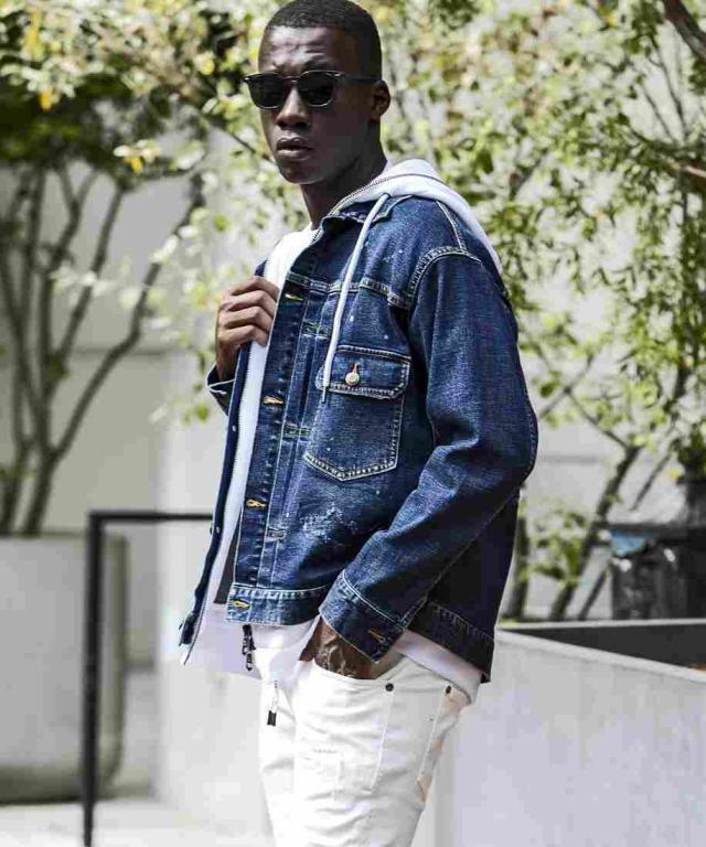 【NEW】ウノピゥウノウグァーレトレ リラックス（1PIU1UGUALE3 RELAX）/1PIU1UGUALE3 RELAX デニムジャケットフーディー