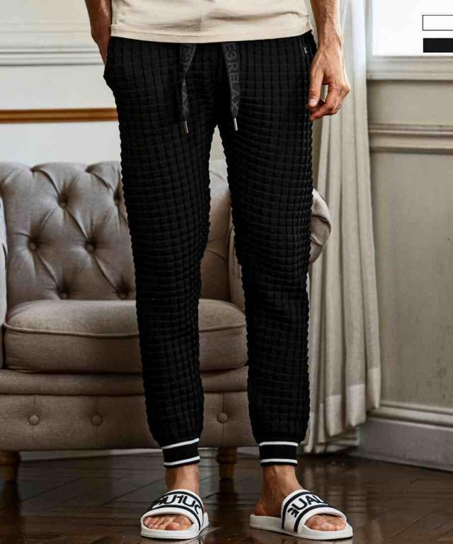 ウノピゥウノウグァーレトレ リラックス（1PIU1UGUALE3 RELAX）/1PIU1UGUALE3 RELAX スクエアパターンニットロングパンツ「LEON 4月号…