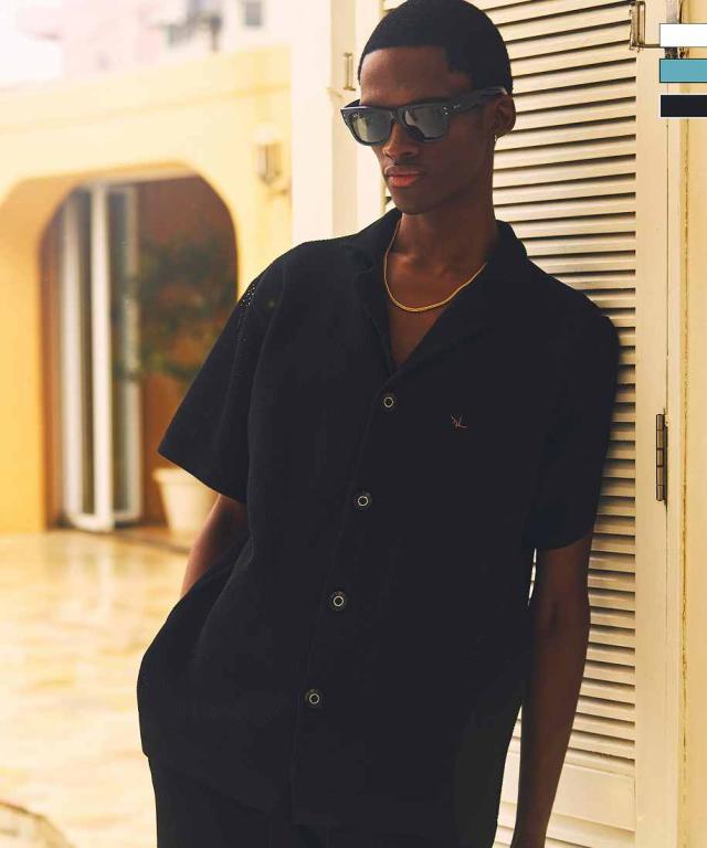 ウノピゥウノウグァーレトレ リラックス（1PIU1UGUALE3 RELAX）/1PIU1UGUALE3 RELAX ニットオープンカラーシャツ【Safari掲載】