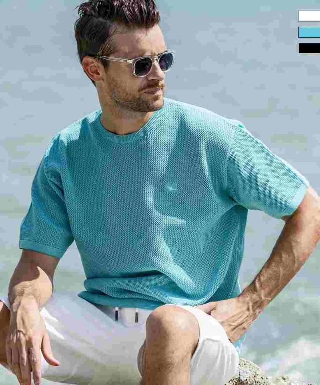 ウノピゥウノウグァーレトレ リラックス（1PIU1UGUALE3 RELAX）/1PIU1UGUALE3 RELAX ベーシック半袖ニットTシャツ「LEON 4月号掲載」