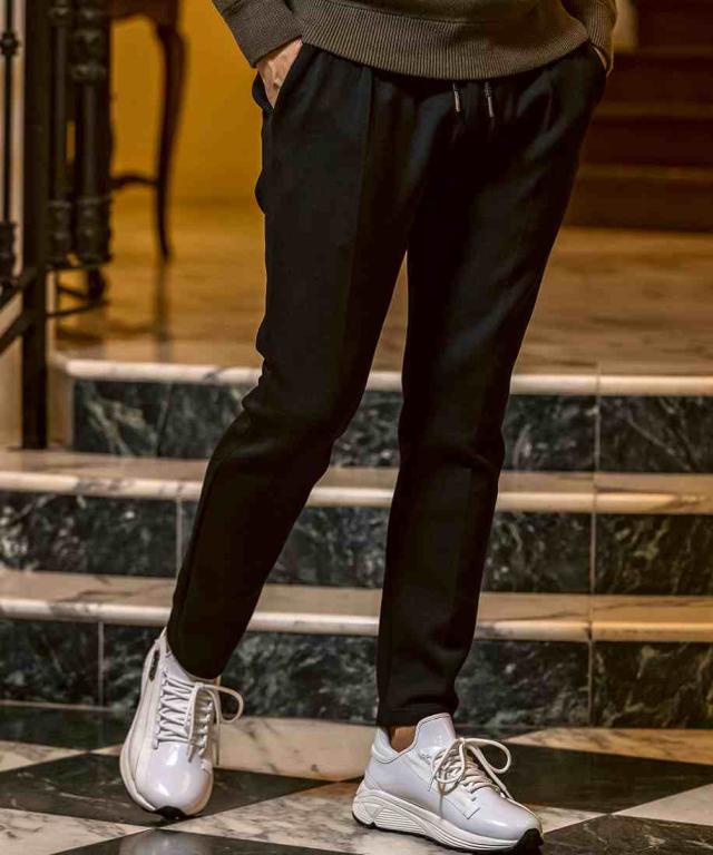 ウノピゥウノウグァーレトレ リラックス（1PIU1UGUALE3 RELAX）/1PIU1UGUALE3 RELAX レザーコンビネーションスラックス