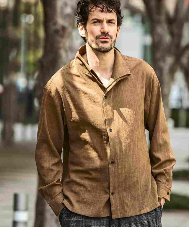 ウノピゥウノウグァーレトレ リラックス（1PIU1UGUALE3 RELAX）/1PIU1UGUALE3 RELAX レイヤードカラーシャツ【LEON掲載】