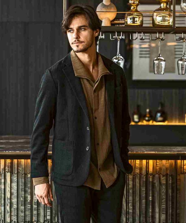 【新品未使用】ウノピゥウノ ウグァーレトレ ハウンドトゥースジャガードスラックス 1PIU1UGUALE3 RELAX ハウンドトゥースジャガードスラックス