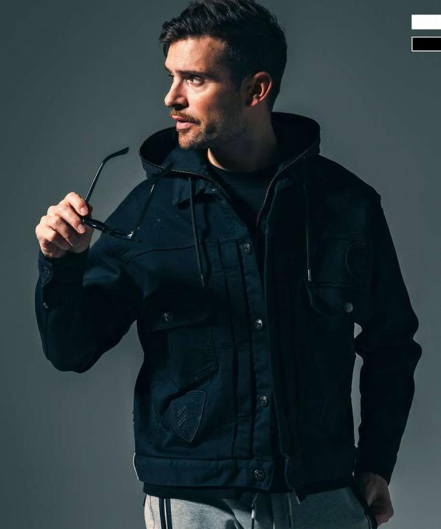 ウノピゥウノウグァーレトレ リラックス（1PIU1UGUALE3 RELAX）/1PIU1UGUALE3 RELAX× Mark Gonzales アップリケデニムジャケット